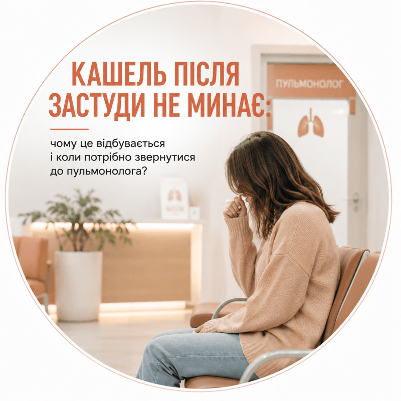 Кашель після застуди не минає: чому це відбувається і коли потрібно звернутися до пульмонолога?