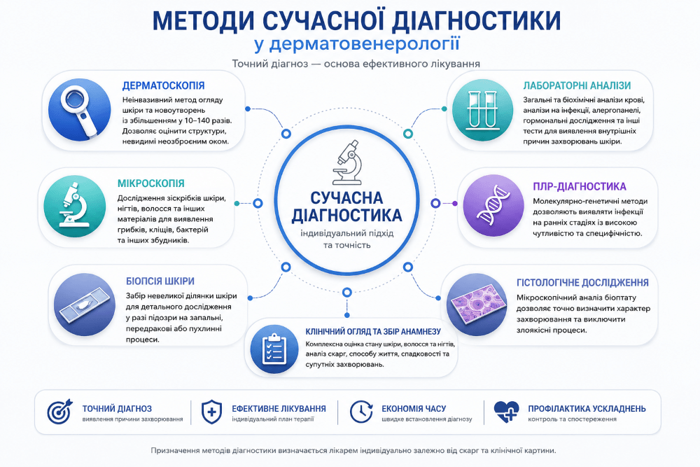 Дерматовенеролог у Кропивницькому — сучасна діагностика та лікування захворювань шкіри, волосся, нігтів та інфекцій, що передаються статевим шляхом