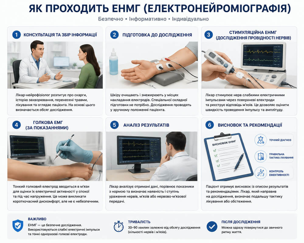 Як проходить ЕНМГ: покроково від входу до отримання результату
