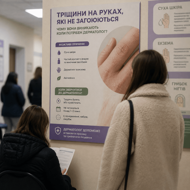 Тріщини на руках, які не загоюються — чому вони виникають і коли потрібен дерматолог?