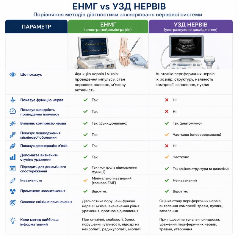 ЕНМГ чи УЗД нервів: яке дослідження краще?
