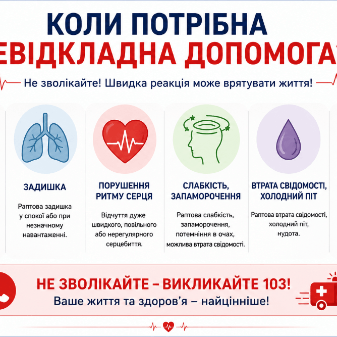 Коли потрібно викликати швидку, а не чекати консультації кардіолога