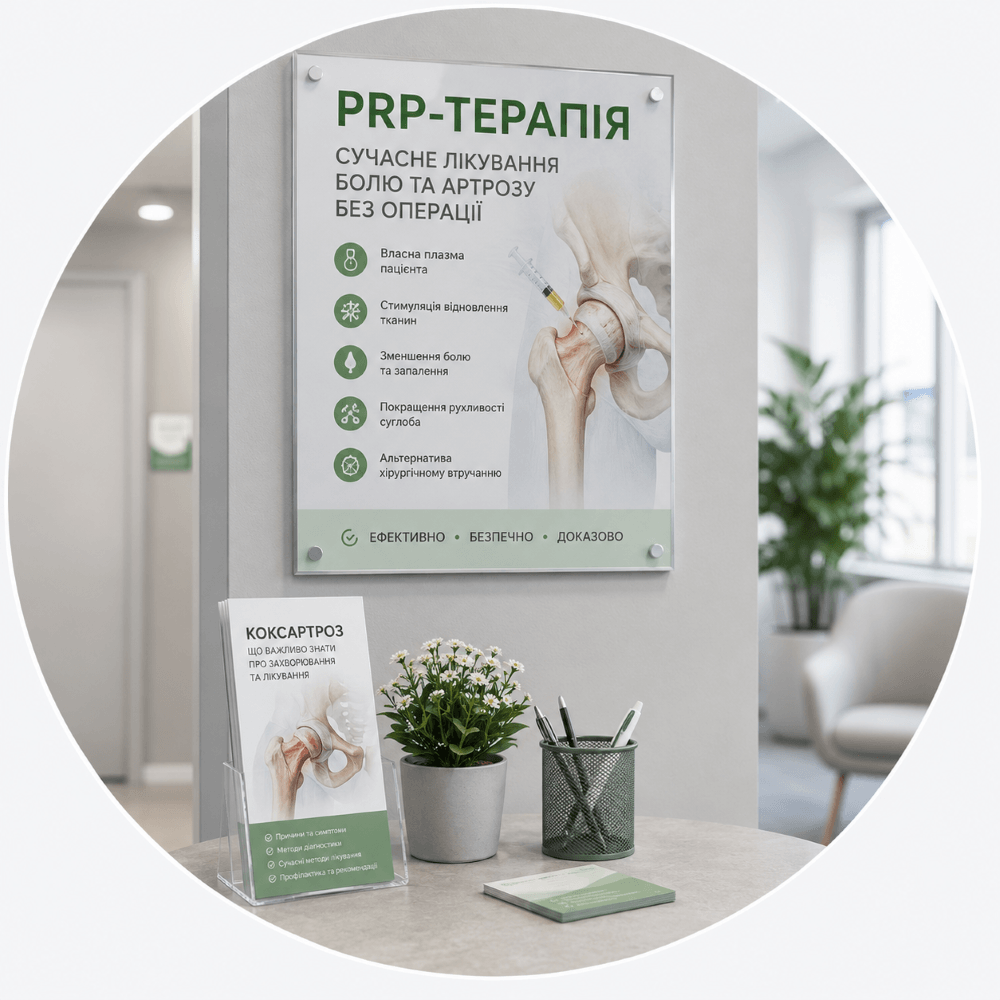 PRP-терапія тазостегнового суглоба: сучасне лікування болю та коксартрозу без операції