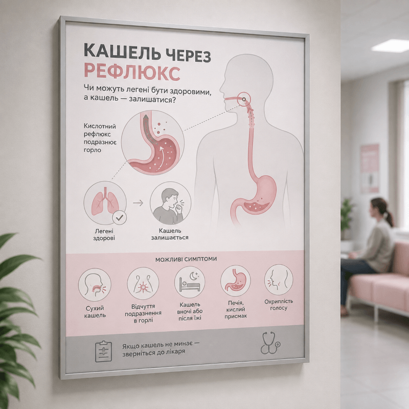 Кашель через рефлюкс: чи можуть легені бути здоровими, а кашель — залишатися?